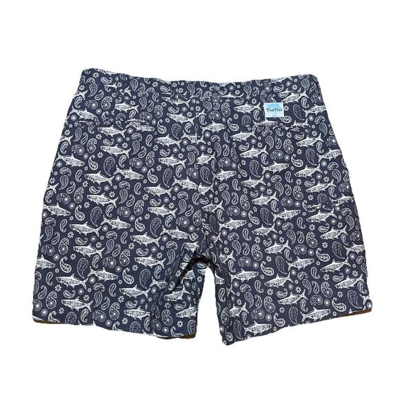 TRUE FLIES Men’s Size 40 Gasparilla Shorts Fishing Blue Fish Print - Picture 2 of 8